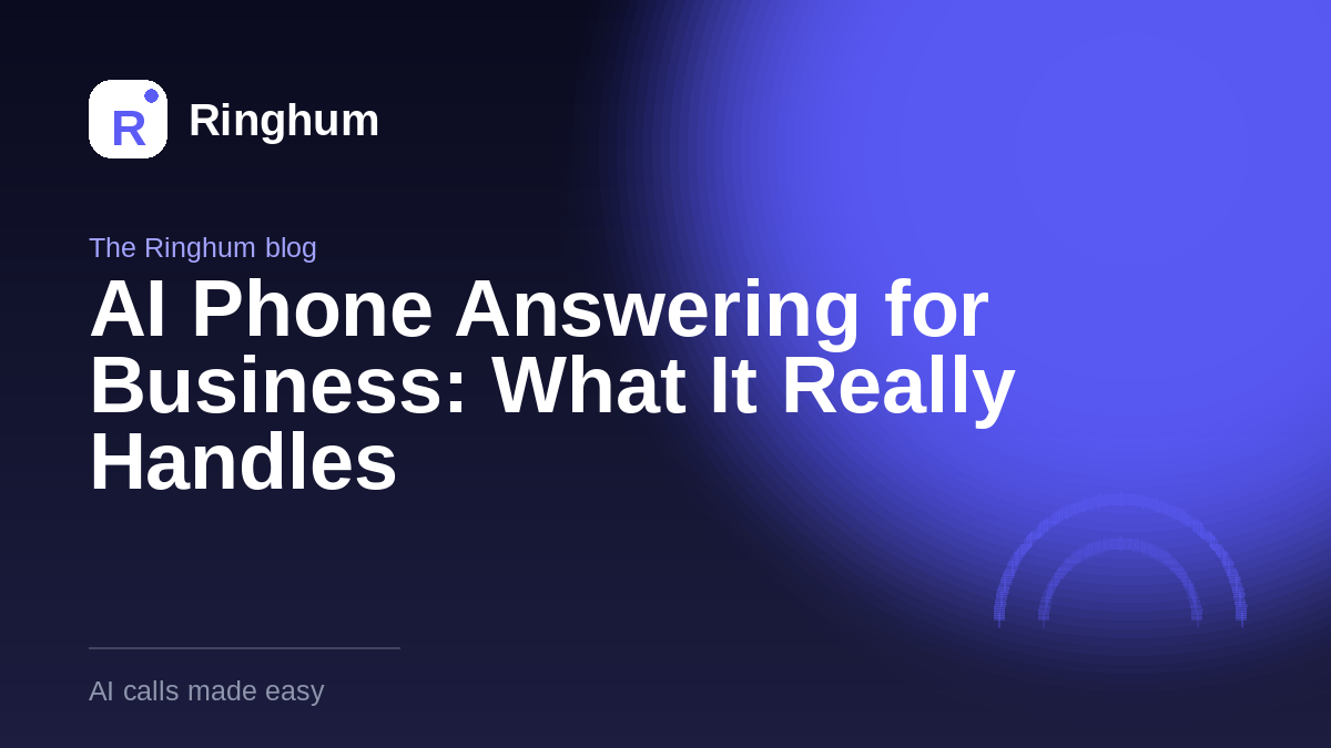 AI Phone Answering for Business: What It Really Handles