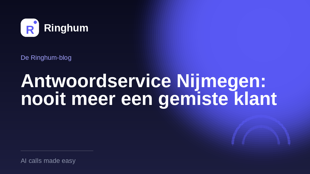 Antwoordservice Nijmegen: nooit meer een gemiste klant