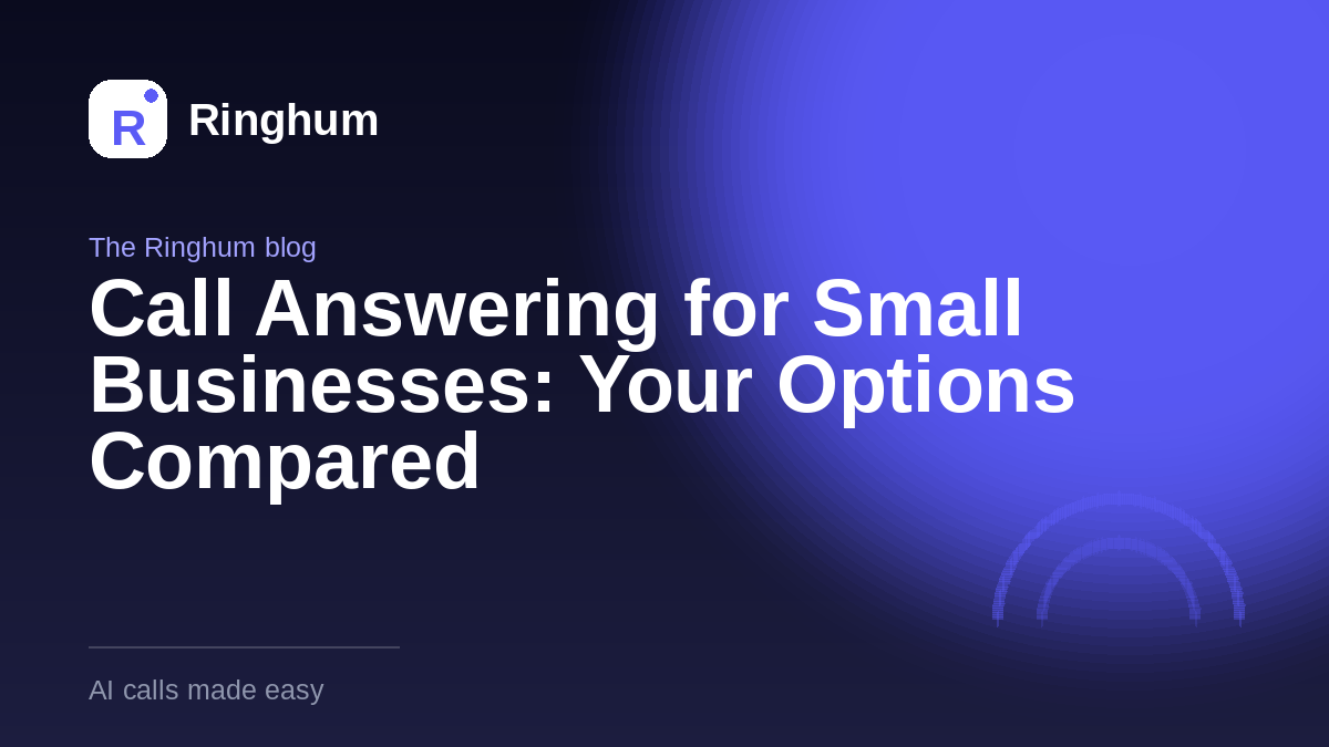Call Answering for Small Businesses: Your Options Compared