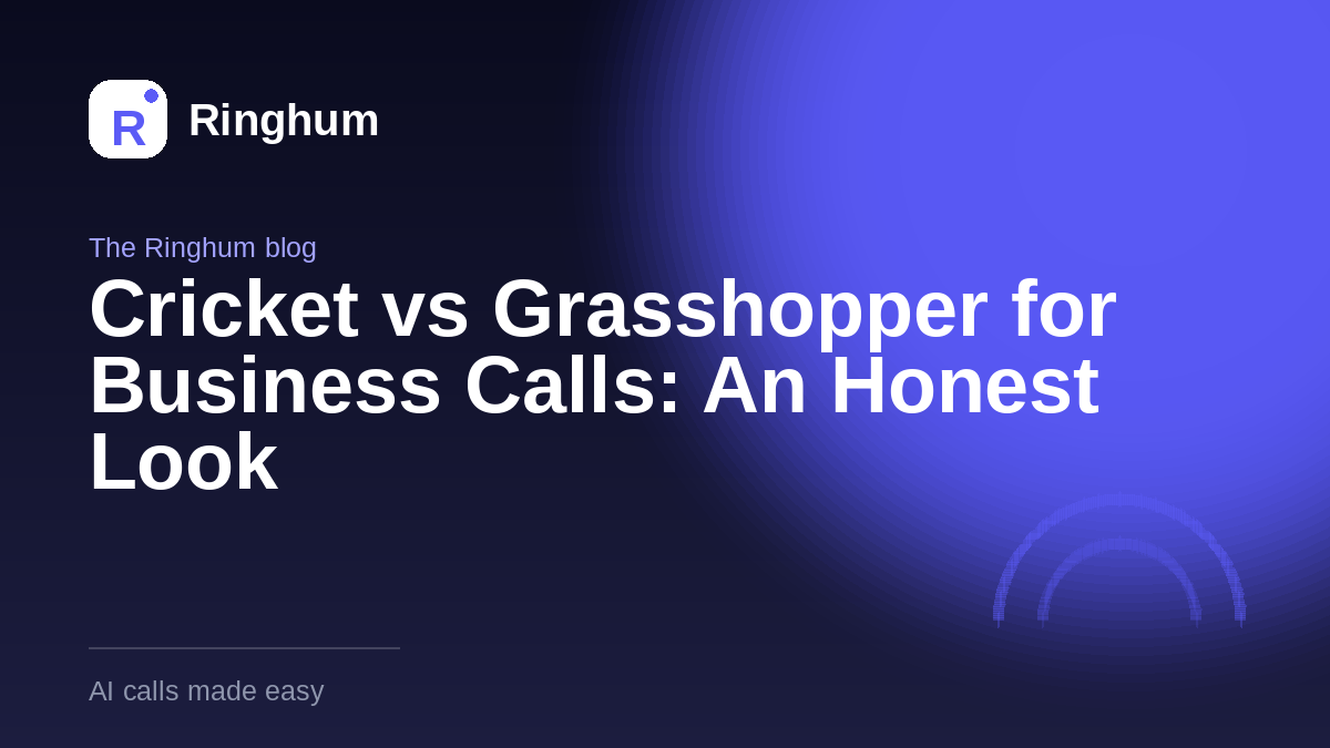 Cricket vs Grasshopper for Business Calls: An Honest Look