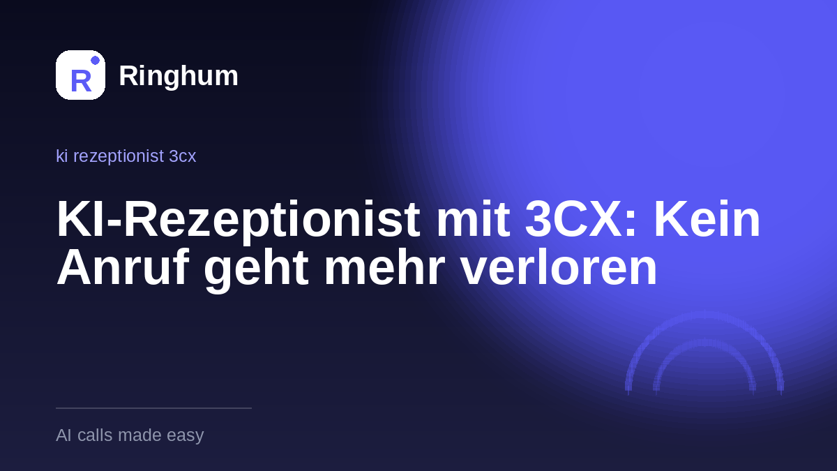 KI-Rezeptionist mit 3CX: Kein Anruf geht mehr verloren