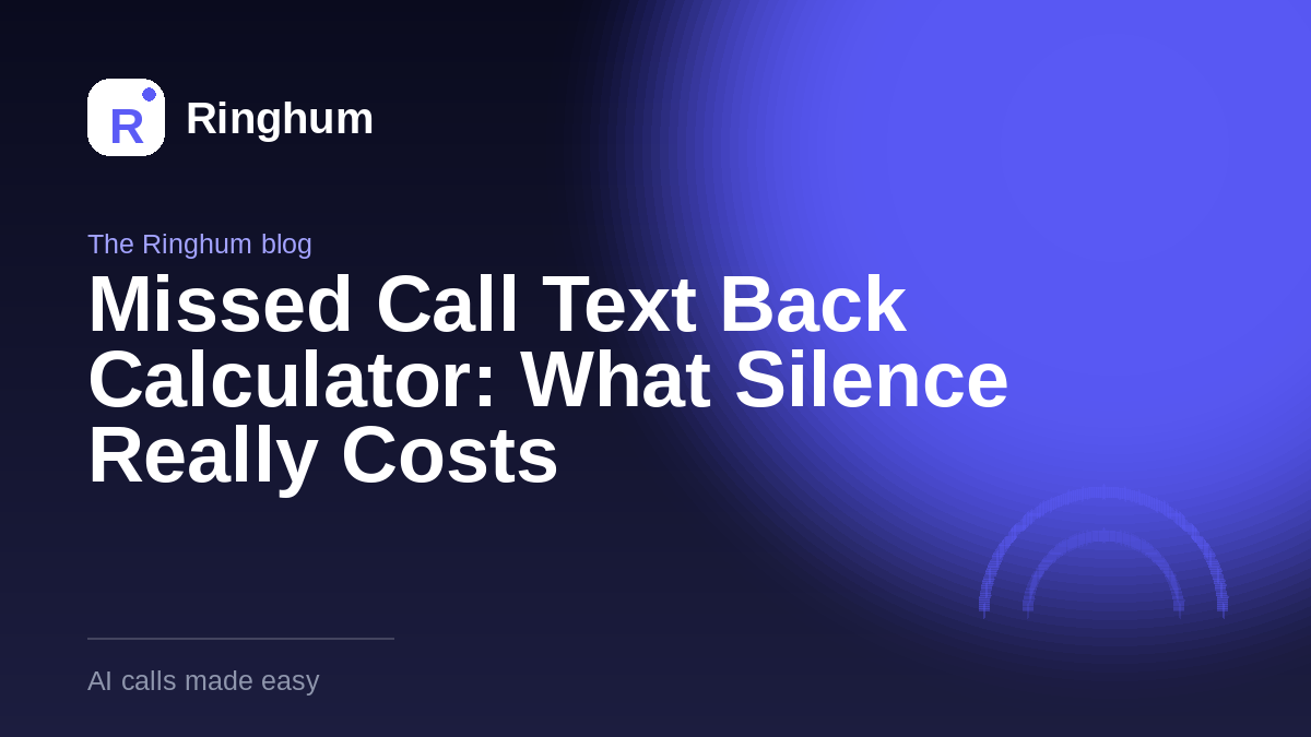 Missed Call Text Back Calculator: What Silence Really Costs