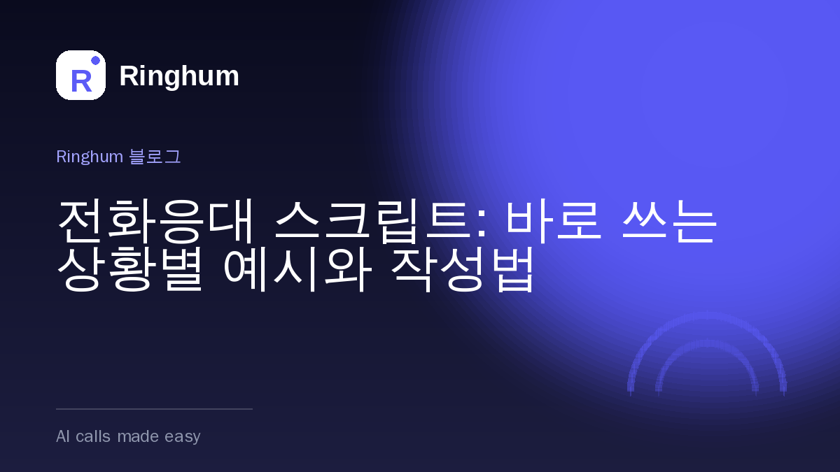 전화응대 스크립트: 바로 쓰는 상황별 예시와 작성법