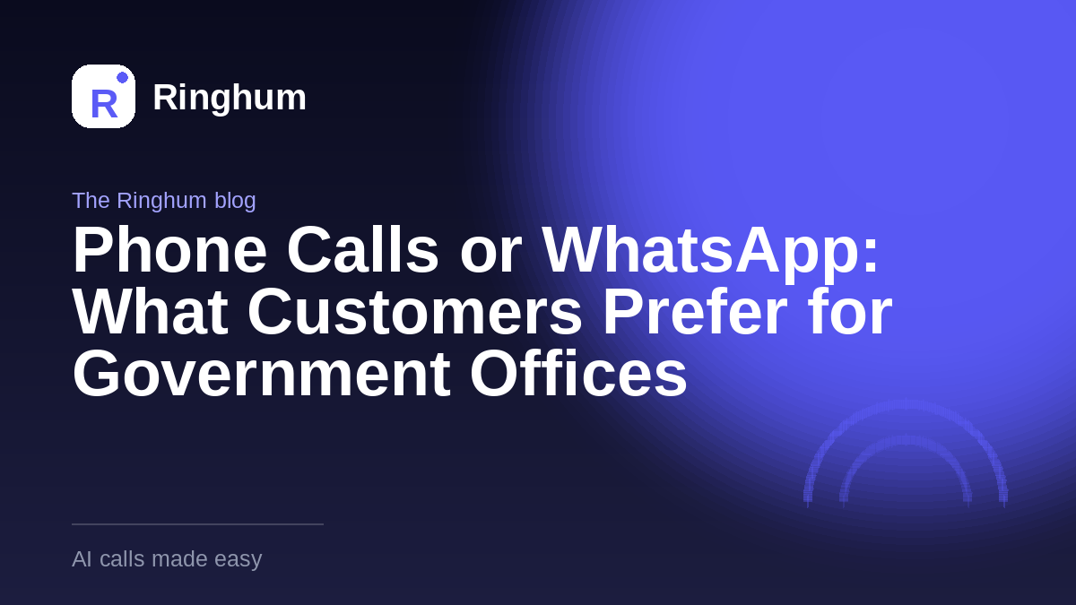 Phone Calls or WhatsApp: What Customers Prefer for Government Offices