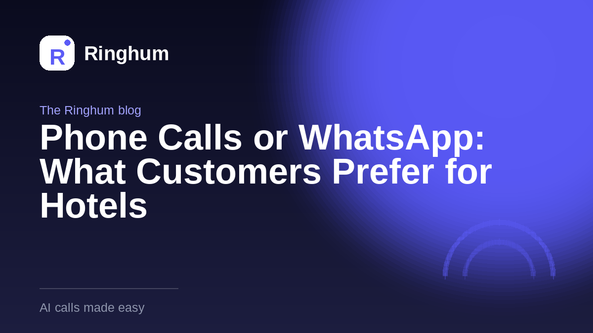 Phone Calls or WhatsApp: What Customers Prefer for Hotels