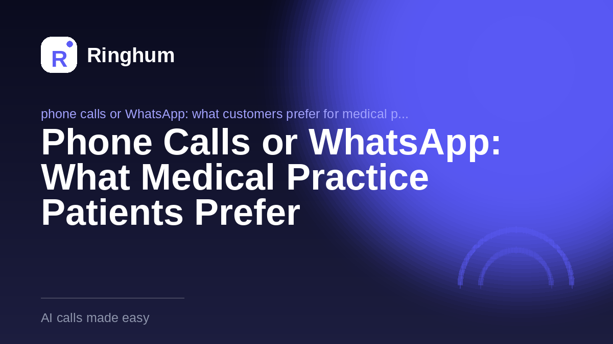 Phone Calls or WhatsApp: What Medical Practice Patients Prefer