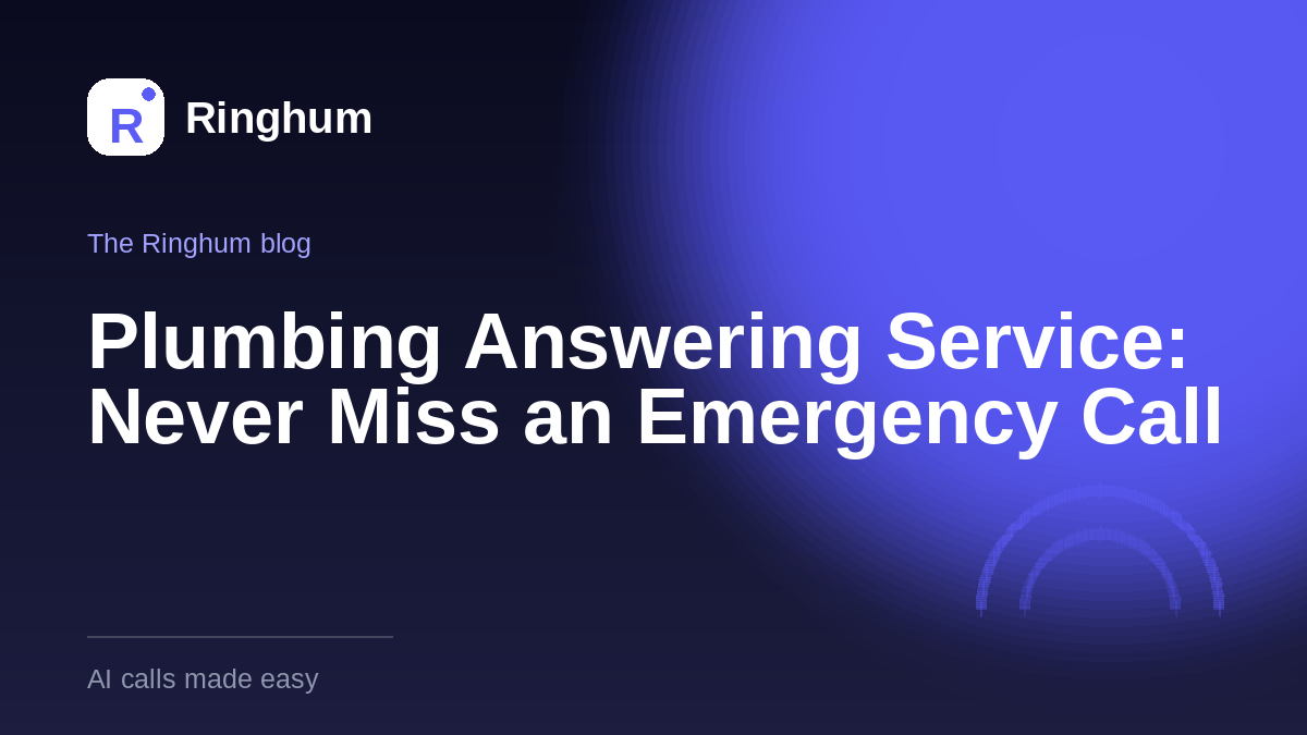 Plumbing Answering Service: Never Miss an Emergency Call