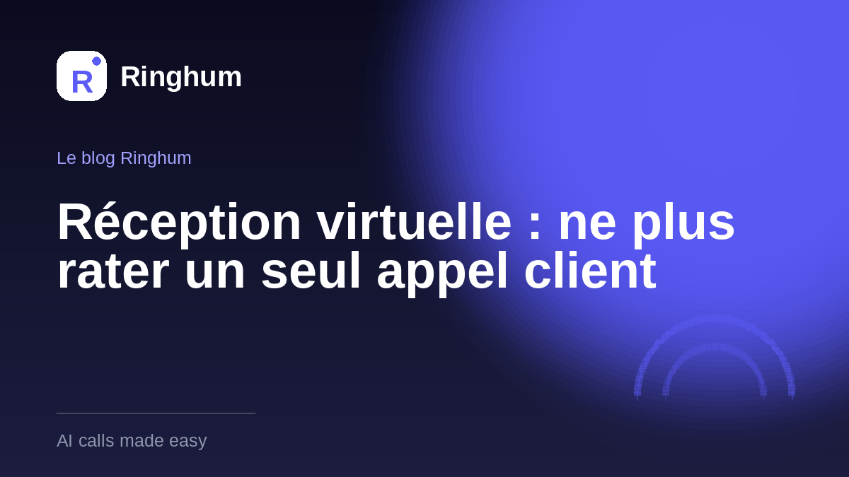 Réception virtuelle : ne plus rater un seul appel client