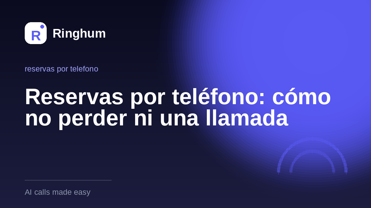 Reservas por teléfono: cómo no perder ni una llamada