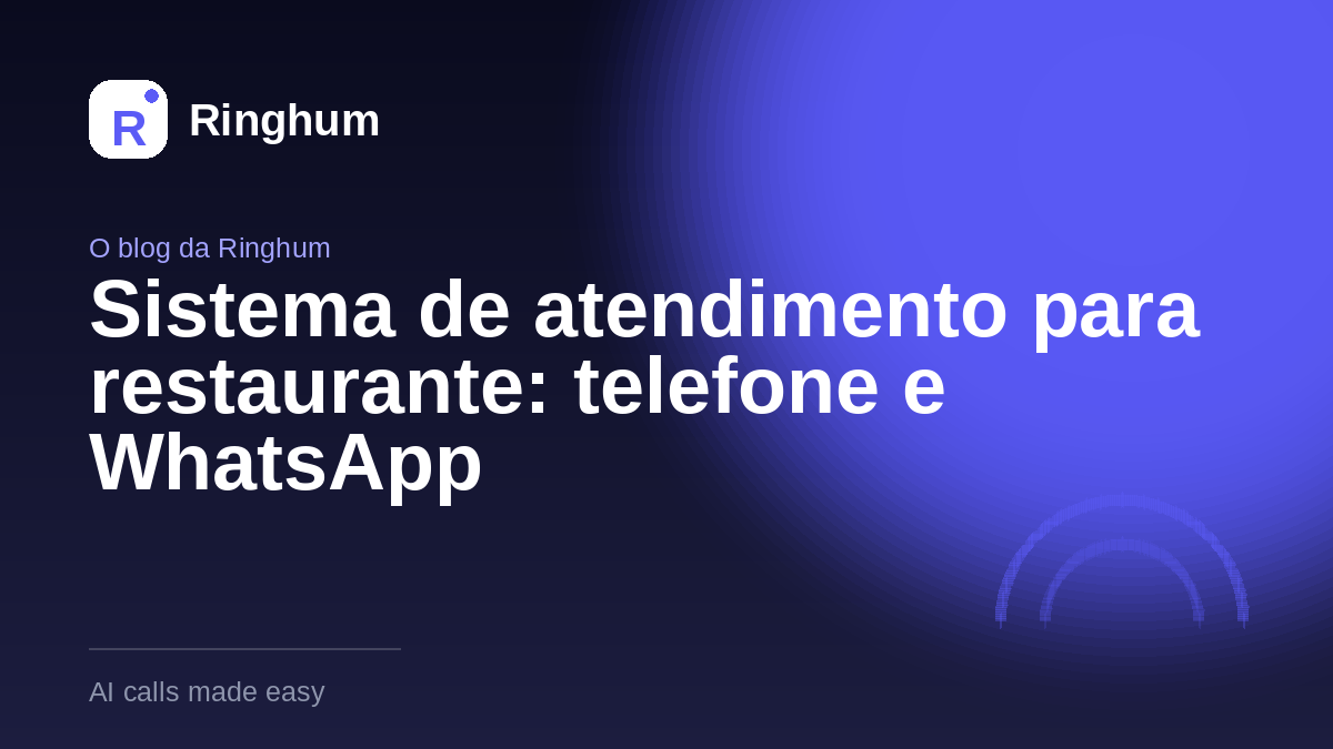 Sistema de atendimento para restaurante: telefone e WhatsApp
