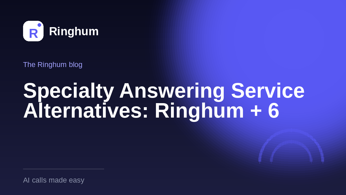 Specialty Answering Service Alternatives: Ringhum + 6
