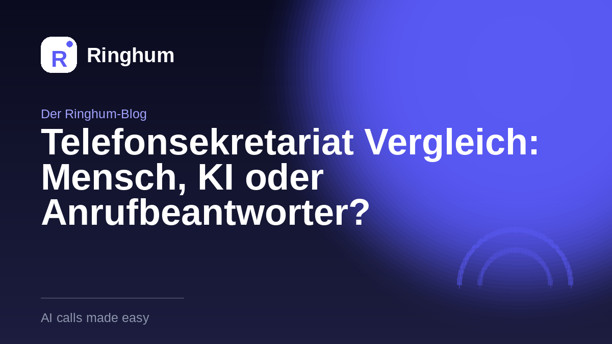Telefonsekretariat Vergleich: Mensch, KI oder Anrufbeantworter?