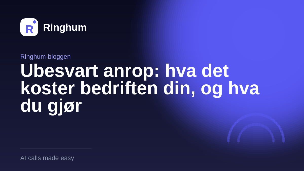 Ubesvart anrop: hva det koster bedriften din, og hva du gjør